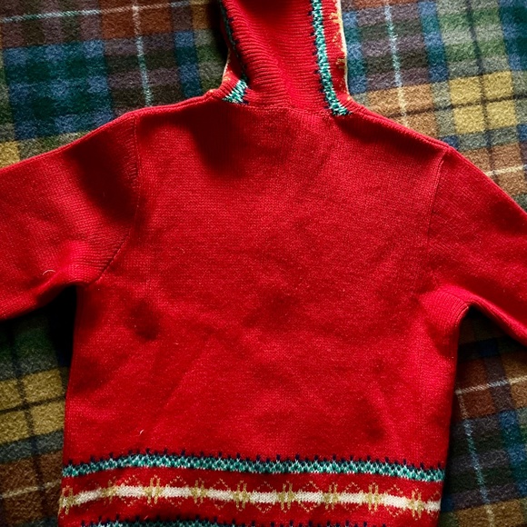 Rare Vintage Red Tundra 100% Wool Hooded Zip-up Sweater - Picture 8 of 9